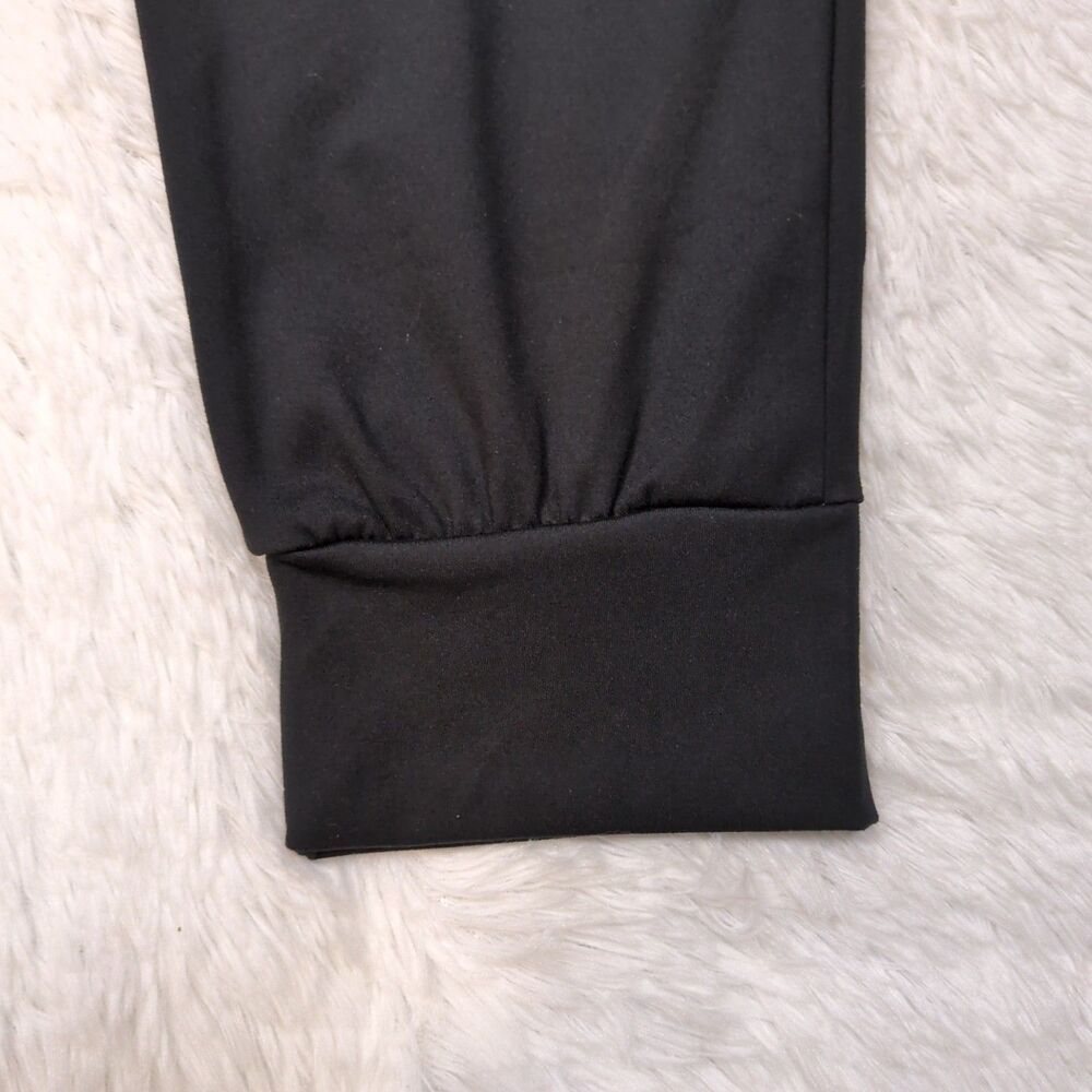 Mens Black Performance Joggers Size L Workout Pants Gym Run Lounge Minimalist - Picture 10 of 12